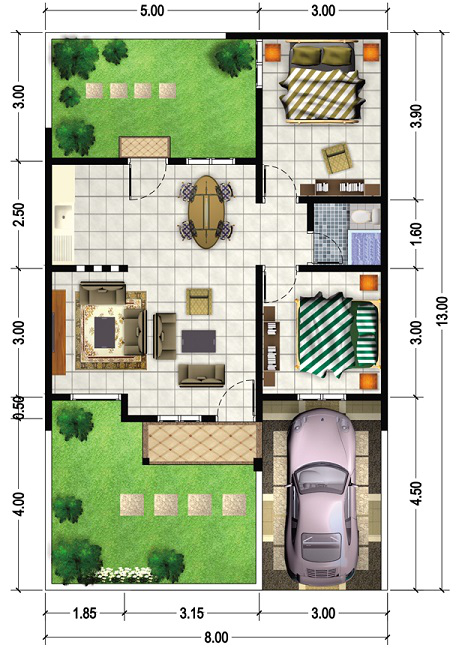 Layout Cluster Dahlia (Tipe 57)